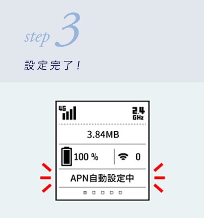 STEP3 設定完了
